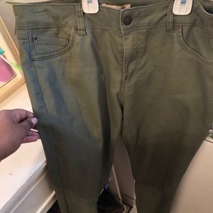 High waist olive jeans size13